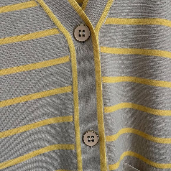 Tuckernuck Womens Preppy Striped Cardigan Size M Relaxed Slouchy Soft Knit Cozy - Picture 5 of 10